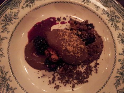 Chocolate, blackberries, smoked walnuts. Loquaciousness is not a quality much-appreciated here
